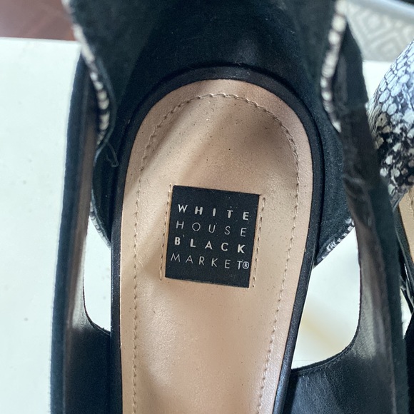 WHBM suede peep toe pumps size 9 - Picture 5 of 8